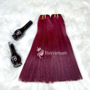 Straight Plum Red Hair Weave Bundles