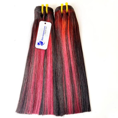 Piano Black and Burgundy Weave Human Hair Bundles