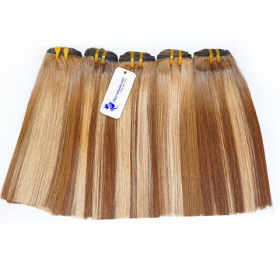 Hairvietnam Blonde Highlight Piano Color Silky Straight Hair Bundles