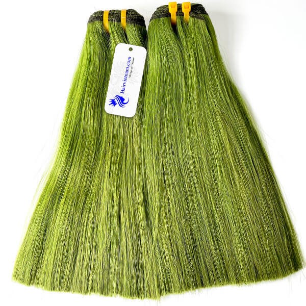Hairvietnam Green Human Hair Weave Straight Bundles