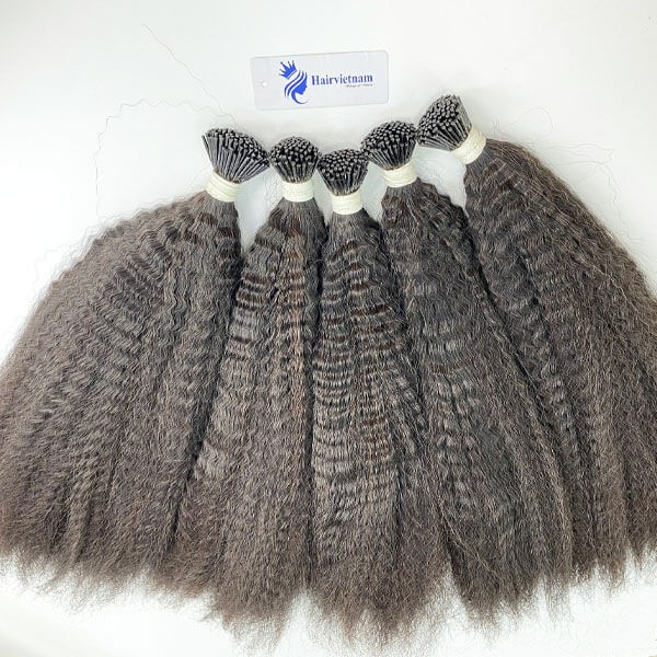 Kinky Straight I Tip Hair Extensions