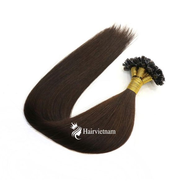 V Tip Hair Extensions Straight Black