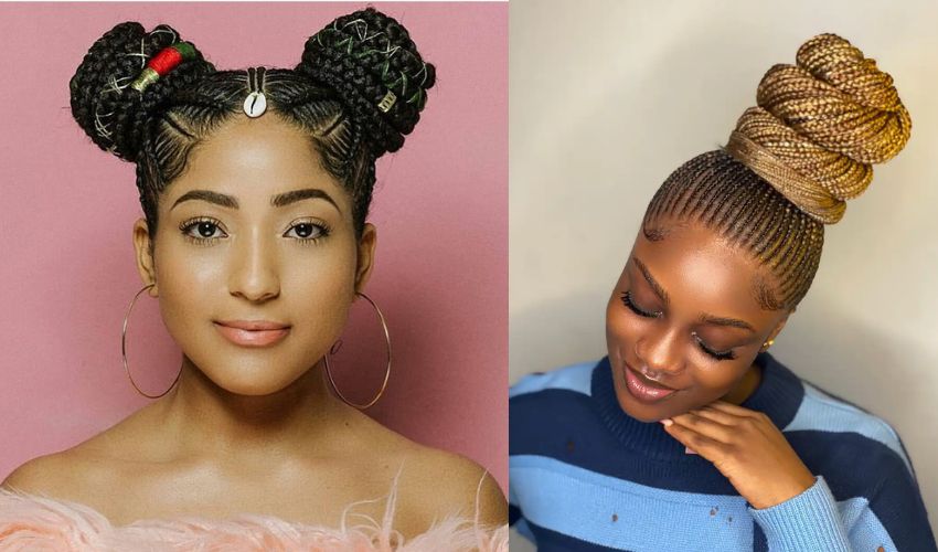 Ghanaian braided shuku bun