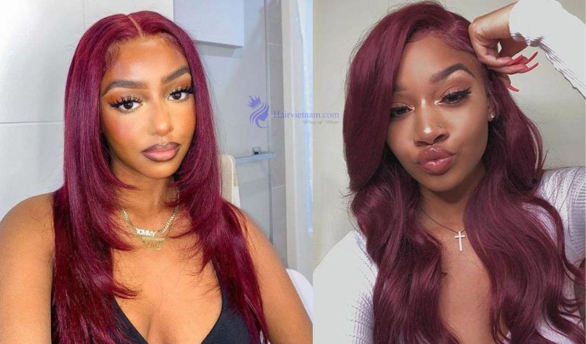 Layered Burgundy Weave