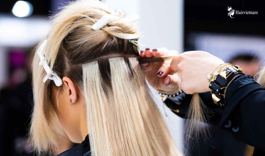 Tape in hair extensions