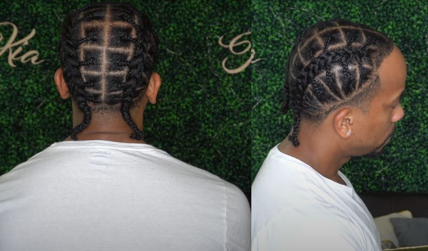 cornrows with box braids