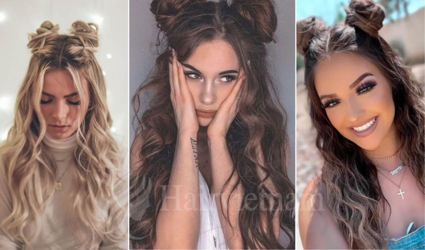 Half-Up Space Buns