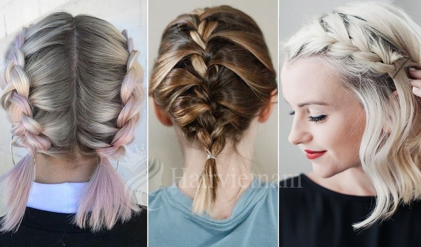 French Braid on Short Hair