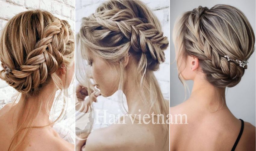 Halo Twist Braid Updo