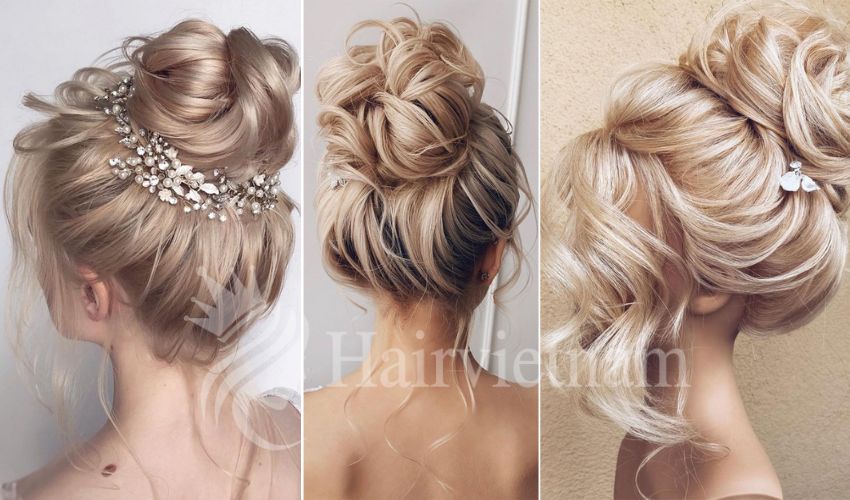 High Bun Updo Wedding Hairstyles