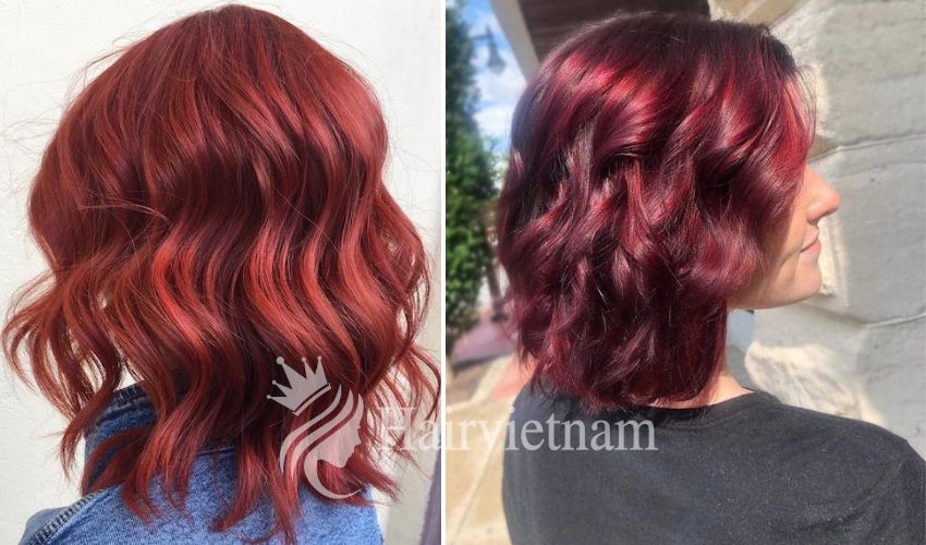 Ringlets in cherry red