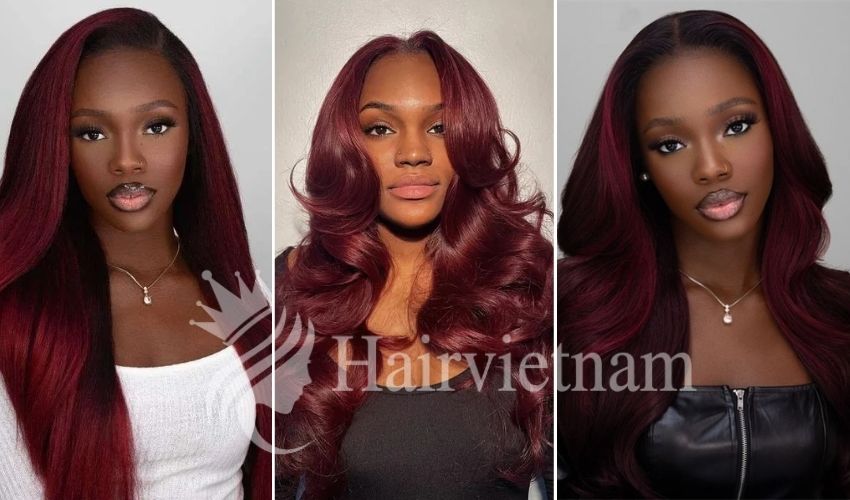Burgundy Hair For Dark Skin