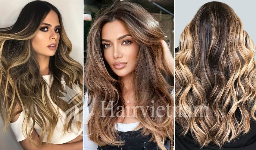 Golden Balayage Hair