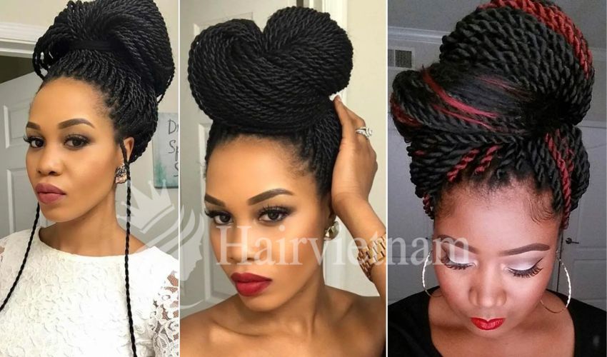 Kinky Twists Bun