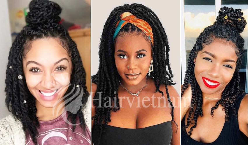 Kinky Twists Half Up
