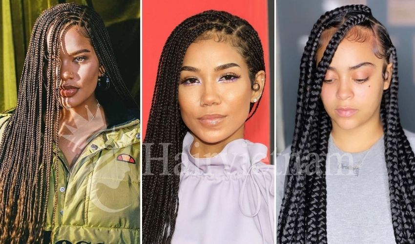 Long Side Knotless Braids