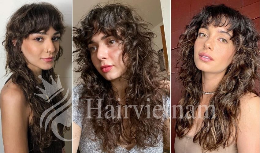 Soft Long Wolf Cut Curly Hair