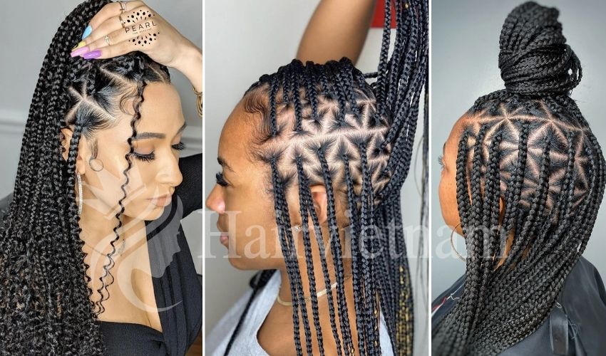 Triangle Knotless Braids