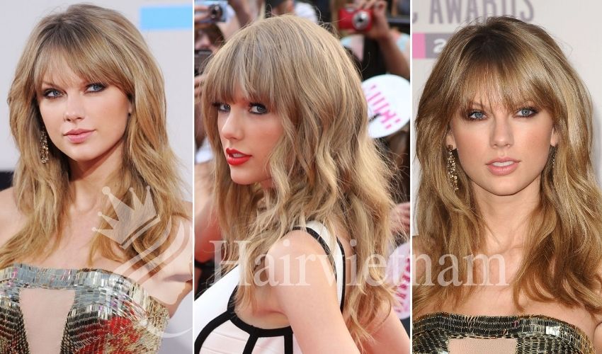 Wavy Hairstyle with Bangs