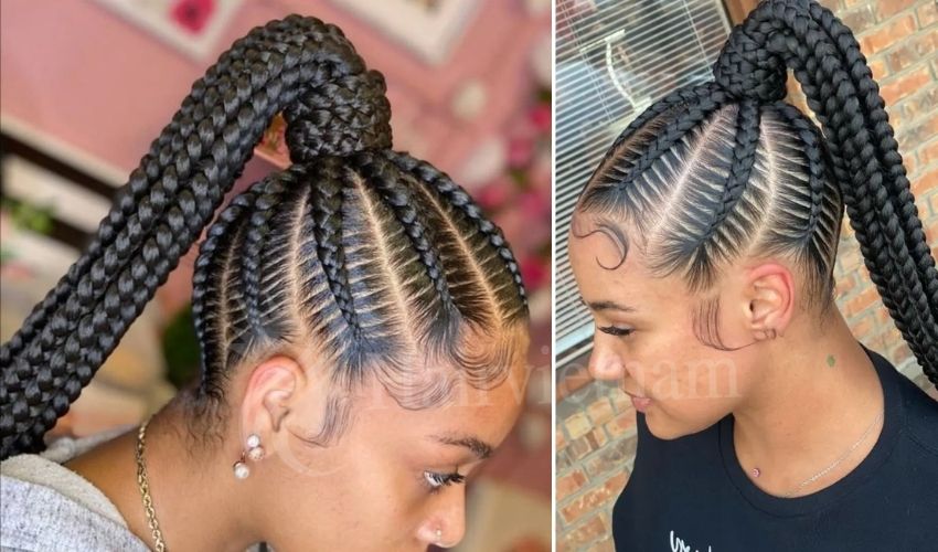 how to cornows ponytail