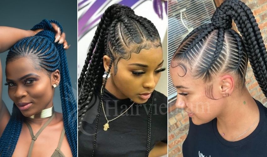Cornrow Braids Ponytail