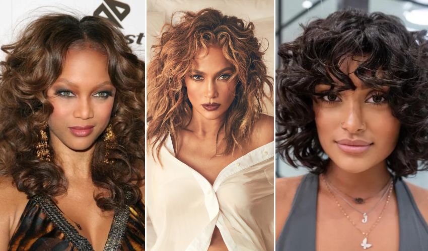 Curly Hair for a Diamond Face Shape