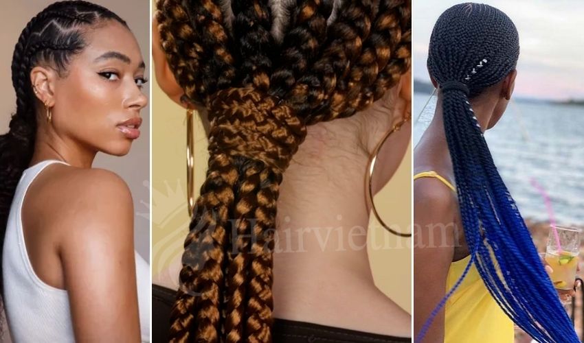 Low Cornrow Ponytail