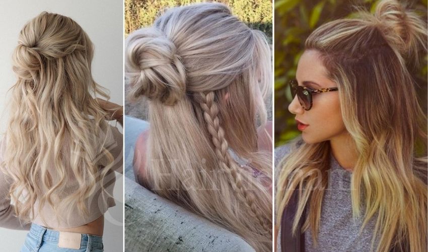 Messy Bun Half Up Half Down