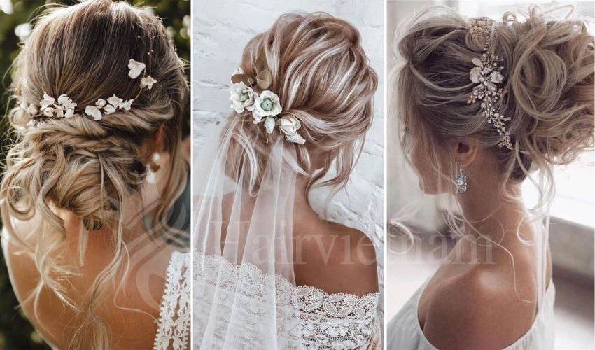 Textured Bridal Messy Bun