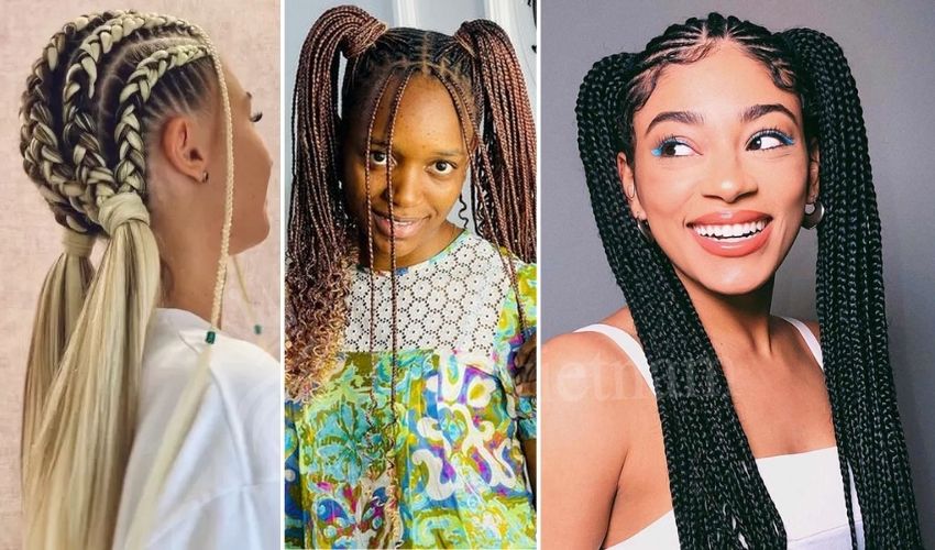 Two Ponytail Cornrows