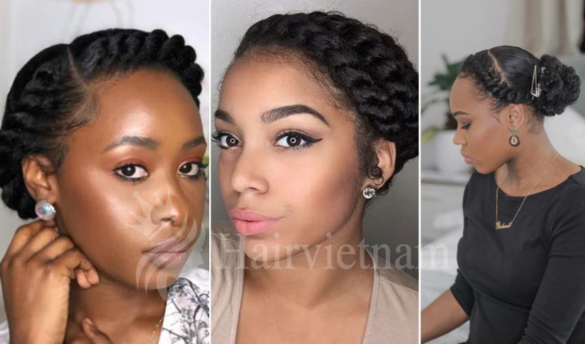 Headband Flat Twist Updo