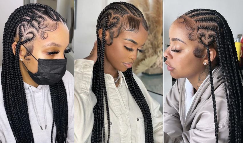 Heart Braids On The Side