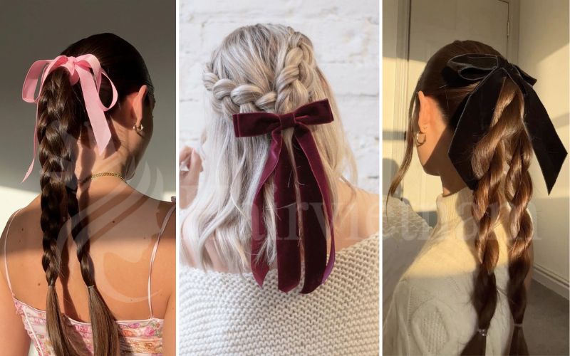 Braid Hairstyles with Bows