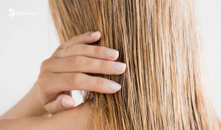 Why does bleached hair become dry and brittle?