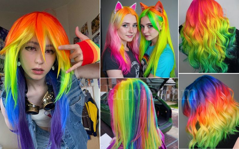 Rainbow Hair Neon