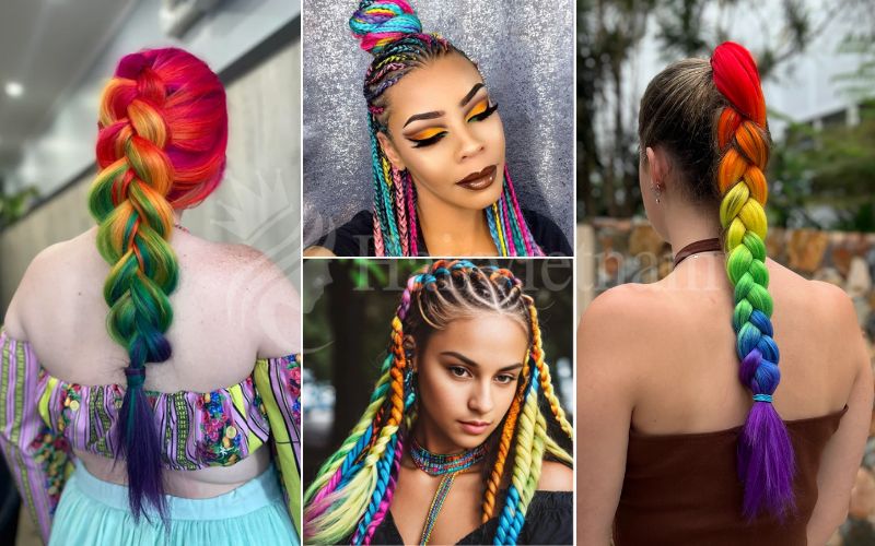 Rainbow Hairstyles Braids