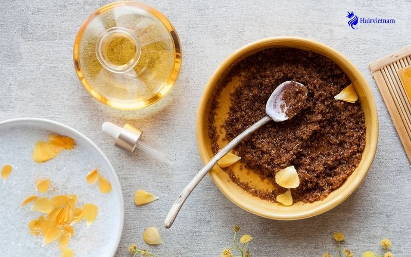 Brown Sugar with Olive Oil Hair Mask for Dry Hair